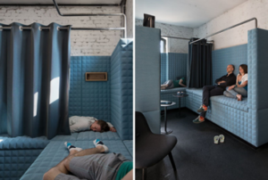 sleep pods at work - office building projects